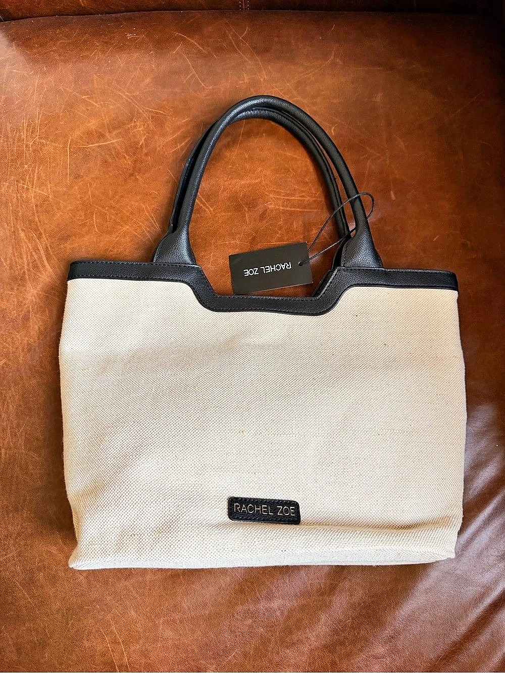 Rachel Zoe Tote in Black & Cream NWT